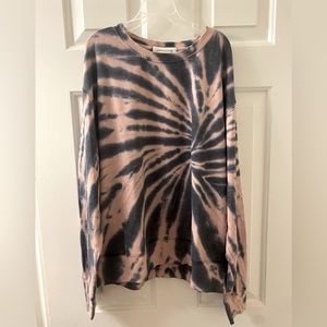 Pink and blue long sleeve Tie dye sweatshirt